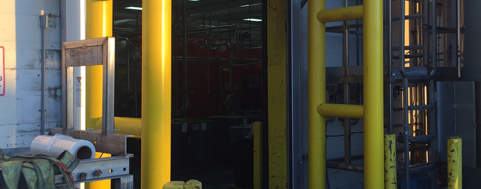 Loading Dock with Yellow Guard Posts